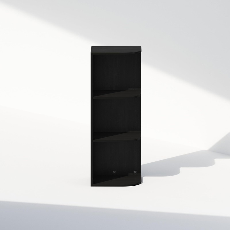 Furinno Reed 3-Tier Space Saving Corner Storage Display Shelf, Blackwood