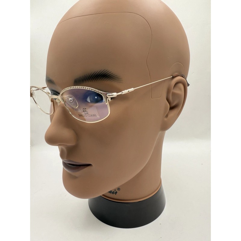Vintage Emilio Giani EG806 Goldtone Eyeglass Frames 48-17-135 Retro Style