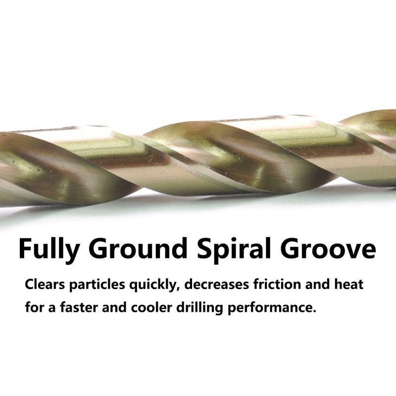 VALYRIANTOOL 1/8" Cobalt Drill Bits(20PCS), M35 HSSCO High Speed Steel