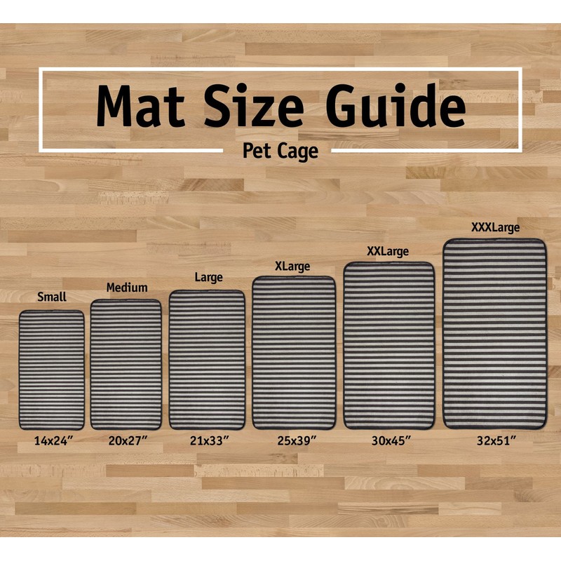 Bone Dry Striped Pet Cage Mat