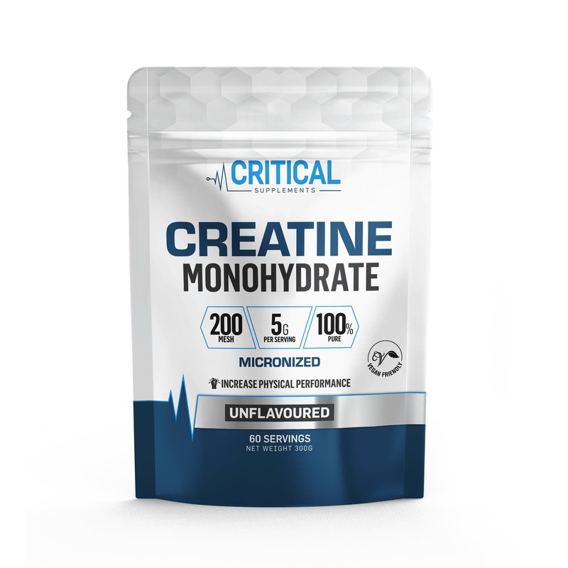 Critical Supplements Creatine Monohydrate Powder 300g (60 x 5g Servings)