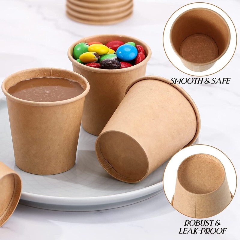 DeinPack 50 Espresso Cups 100 ml 4 oz Environmentally Friendly
