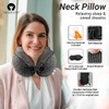 Neqmate Travel Pillow, Airplane Pillow with 3D Contoured Eye Masks,