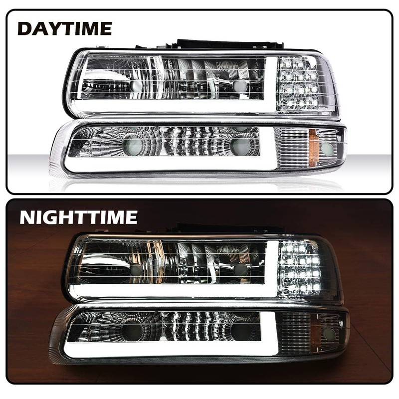 PIT66 LED Headlight Assembly Compatible with 1999-2002 Chevy Silverado 1500