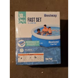 Bestway Fast Set 10’ x 26” 845 Gal Round Inflatable Above Ground Pool