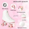 jessie Women Roller Skates with Light Up Wheels Stylish White