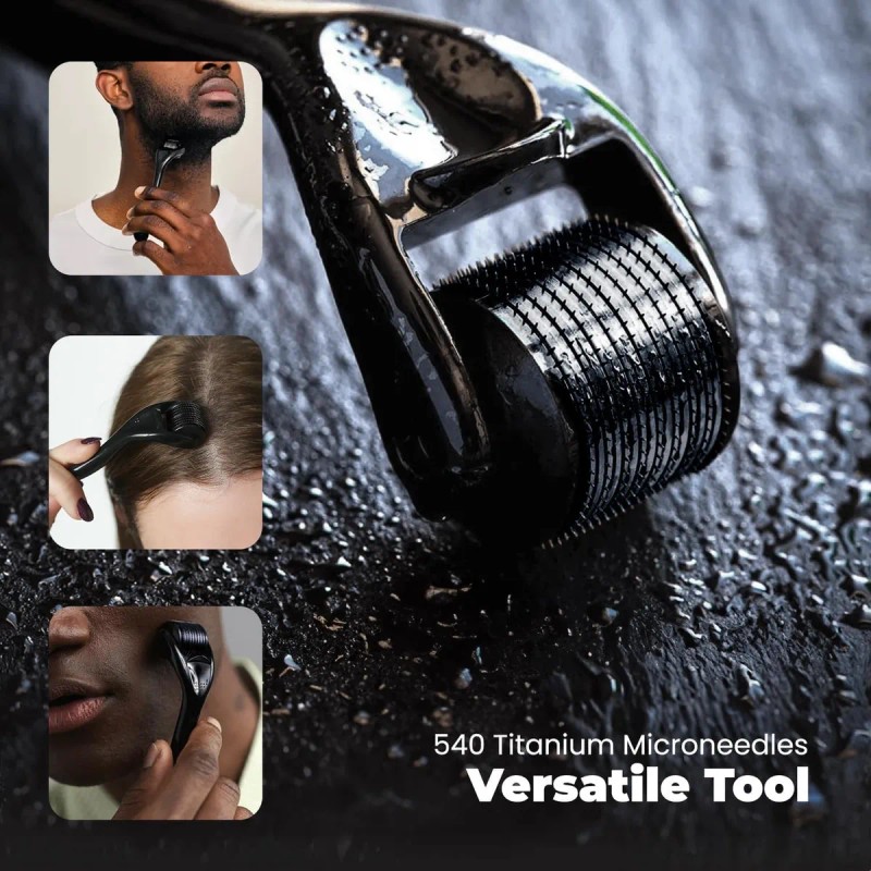 4pcs Dermaroller Facial Para Barba Titanio Produce Colágeno