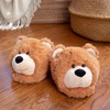 Everberry Fuzzy Bear Slippers for Women and Men - Fluffy