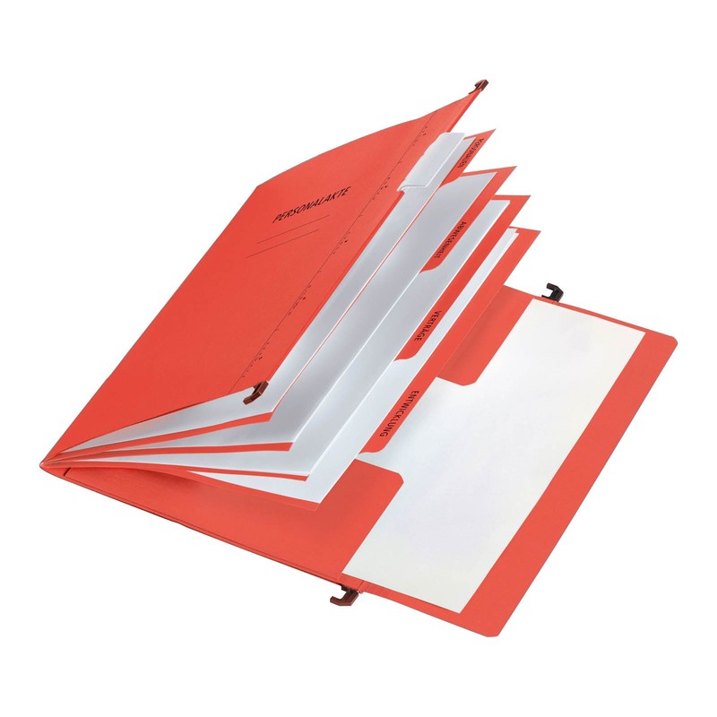 Pagna Personal File Hanging File for DIN A4 5-Piece Red