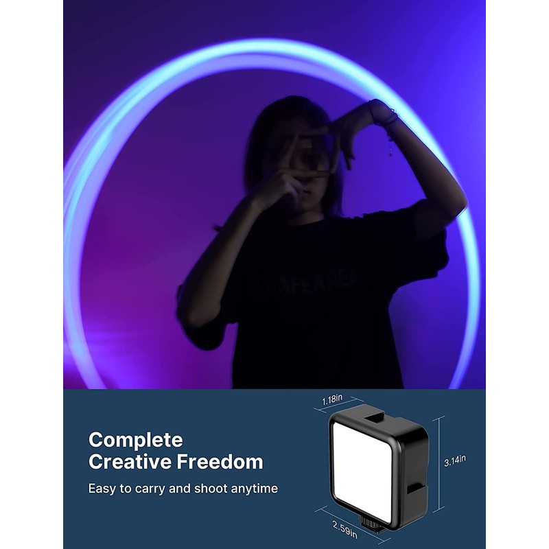 Video Light RGB, ULANZI VL49 Led Camera Light Mini 360°