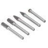 5Pcs Rotary File Bit 2 Pattern Woodworking Grinding Head Drill