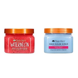TREE HUT, Watermelon Shea Sugar Scrub, Exfoliante Corporal de Azúcar Natural con Manteca de Karité y Esencia de Sandía, 510 gramos  TREE HUT, Exotic  