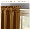 StangH Gold Brown Velvet Valance for Kitchen Luxury Blackout Rod