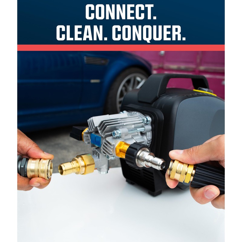 McKillans® Pressure Washer Quick Connect Kit, M22-14mm to 3/8" Male