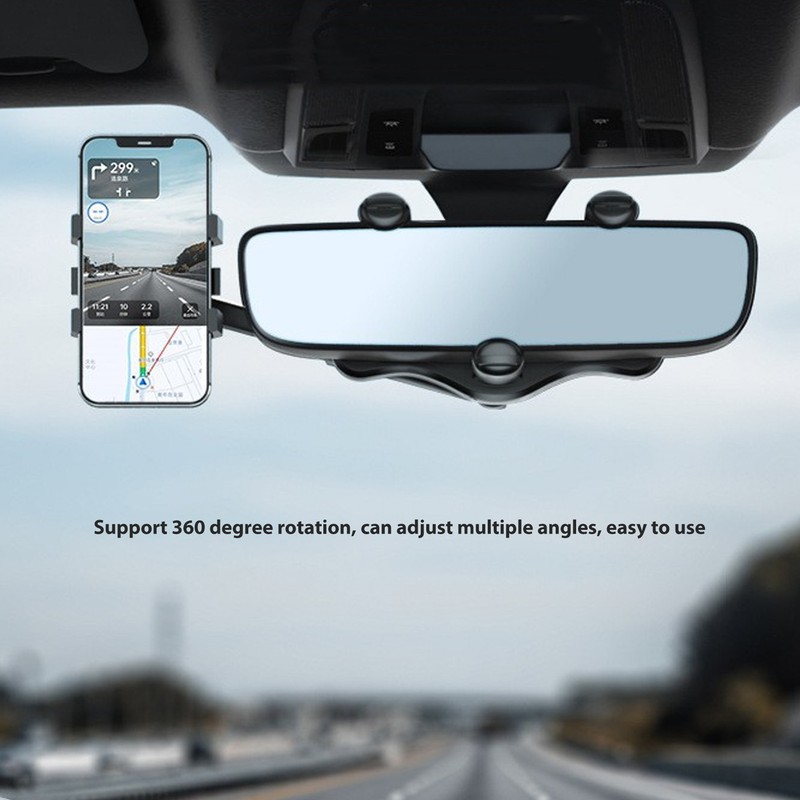 Rearview Mirror Phone Holder 360 Degree Rotation Multifunctional Phone AR