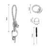 MORSUNBELA Key Ring with Glitter Rhinestone Car Key Ring Pendant