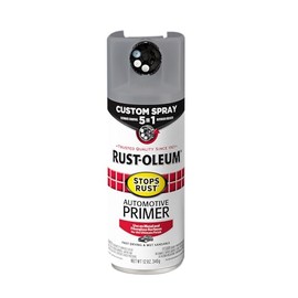 Rust-Oleum 384760 Custom Spray 5-in-1 Flat Light Gray Automotive Primer Aerosol Spray, 12 oz., Light Gray
