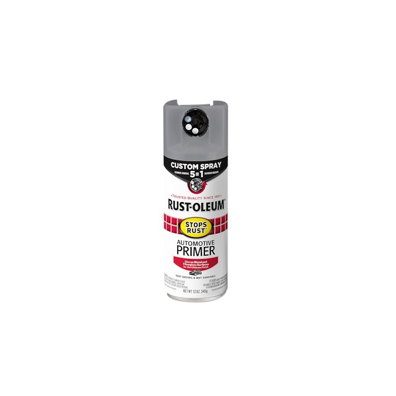 Rust-Oleum 384760 Custom Spray 5-in-1 Flat Light Gray Automotive Primer