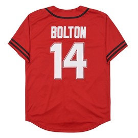 Mens Baseball Jersey Wildcats #14 Troy Bolton Movie Stitched Jersey #14 Red Small