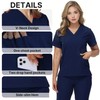 Mizzuco Scrubs Set for Women Nurse Uniform V-Neck Top and