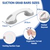 2PCS Suction Grab Bar for Bathtubs and Showers Sturdy PP