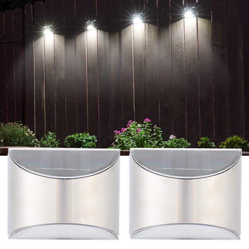 Stainless Steel Solar Fence Security Lights LightControl Step Wall Lamp