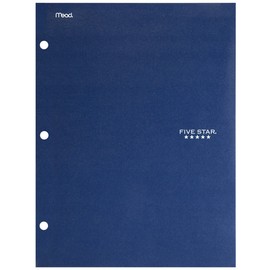Five Star Folder, 4-pocket, File Folder, Navy (Pack of 3) (72099)