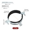 sourcing map 4 Pcs Adjustable Pipe Bracket Clamp, 2-1/2"(64mm) Wall