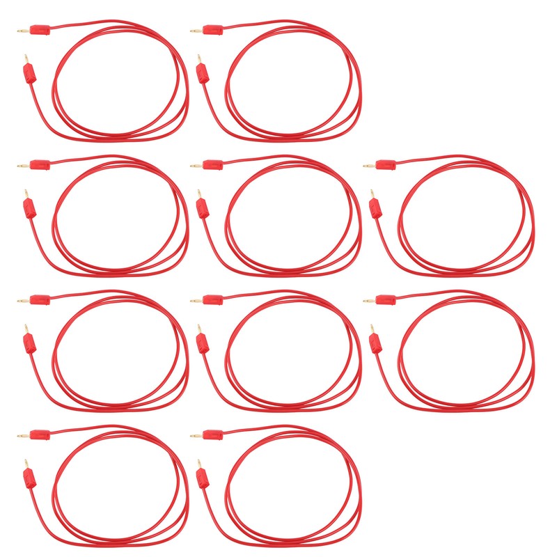 10Set Banana Plug Test Lead Brass PVC Electrical Test Wire