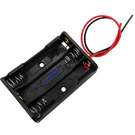 Jex Electronics Three/3X AAA DIY Battery Holder Case Box Base 4.5V Volt PCB Mount with Bare Wire Ends