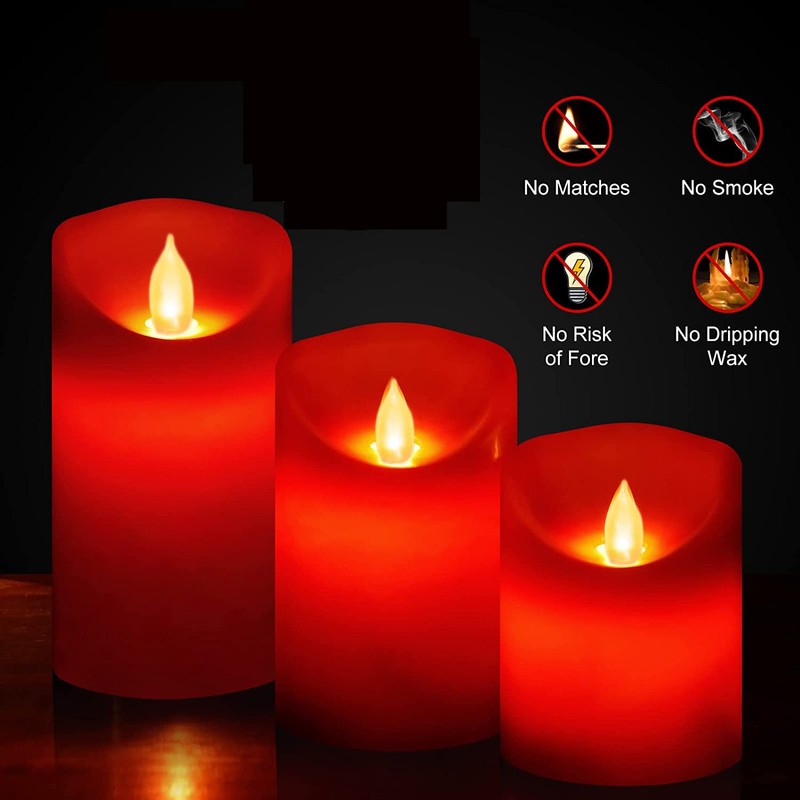 Flameless Battery Operated LED Candles, Remote Control Electric Realistic Candles