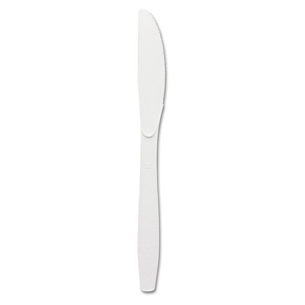 Dixie 7" Medium-Weight Polystyrene Plastic Knife by GP PRO (Georgia-Pacific); White; KM207CT; 1;000 Count (100 Knives Per Box; 10 Boxes Per Case) (KM207)