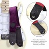 Nefelibata Guitar Strap, Double Full Grain Leather, Vintage Velvet Strap/FREE