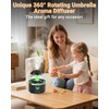 Aesthetic 2-in-1 Humidifier Oil Diffuser with Rotating Raindrop & 7
