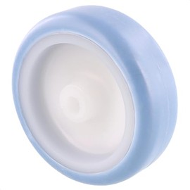Wagner 03677501 Swivel Castor / Fixed Castor / Furniture Castor Soft Replacement Wheel Diameter 75 mm Blue/White Load Capacity 60 kg