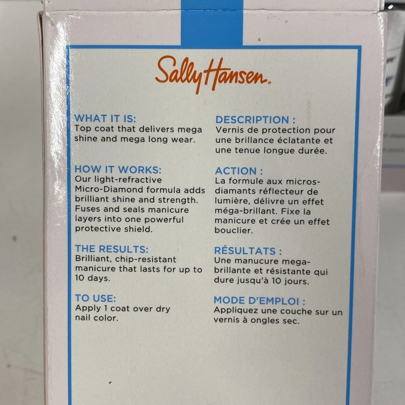 Sally Hansen LOT x2 SALLY HANSEN Mega Shine Top Coat