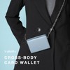Vulkitty Credit Card Wallet with Chain Strap for Women Minimalist