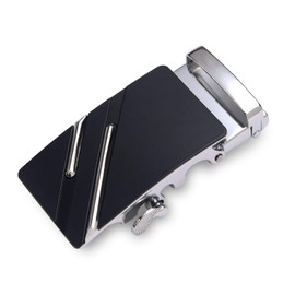 flintronic Men's Belt, Leather, Automatic Ratchet Belt for Men, Width 3.5 cm, Length 125 cm (Including Keyring & Gift Box) - s