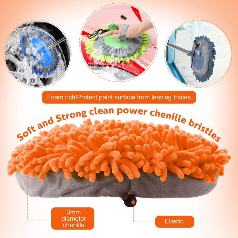 Layhit 5 Pcs Car Wash Mitt Set, Brush Not Included,