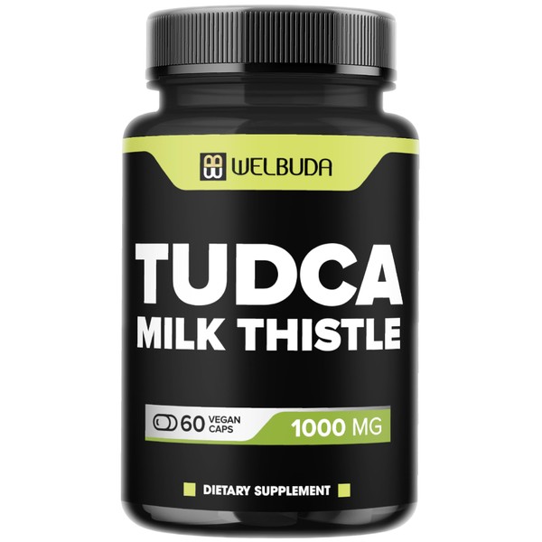 WELBUDA 1000mg Tudca Supplement with Milk Thistle Extract - 60