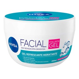 Nivea Gel Facial Refrescante con Ácido Hialurónico 200ml Rápida absorción sin sensación grasosa piel fresca suave y luminosa con efecto mate