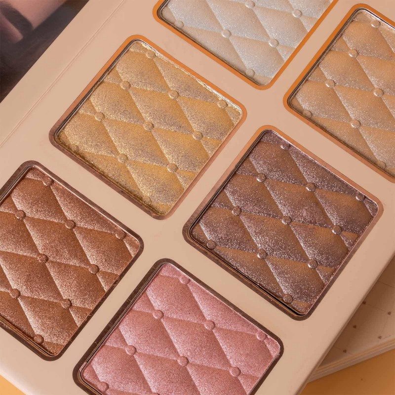 Makeup Palette,Eyeshadow & Highlighter & Blush & Contouring,4-Layer Book-Style Foldable