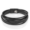 Steinbock7 Men's Leather Bracelet with Magnetic Clasp, Stainless Steel