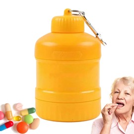 Powder Travel Container,with Carabiner Travel Container for Powder - Canister Shaker Portable Bin Storage Leak Proof Bottle for Bodybuilding Camping Workout Gym