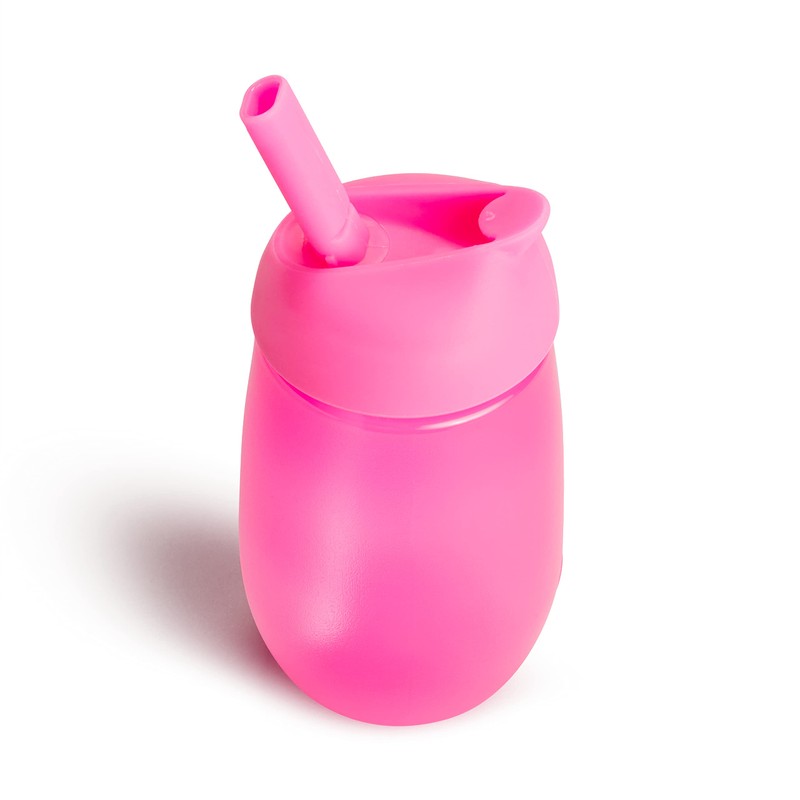 Munchkin Simple Clean Straw Cup, Pink, 10 oz Capacity