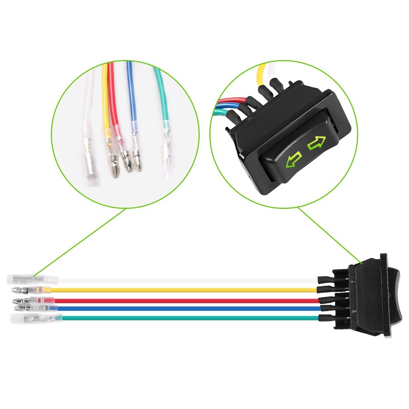 XMSJSIY Universal 5-Pin Car Power Window Switch with Wire Car