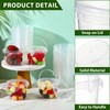 Mifoci 50 Pcs Food Clear Bucket Plastic Gallon Bucket Round