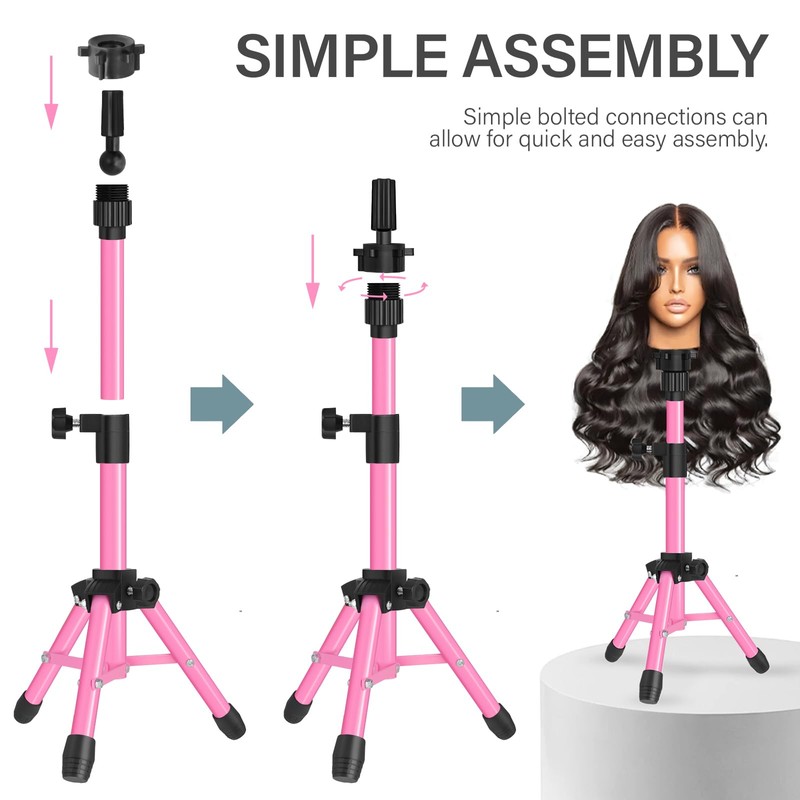 AliLeader 25 Inch Mannequin Head Stand Tripod for Mannequin Head