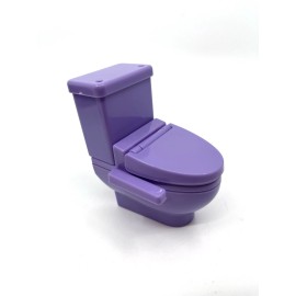Mini Toilet Bidet Dollhouse Miniature Furniture Japanese  Bathroom Purple Sealed