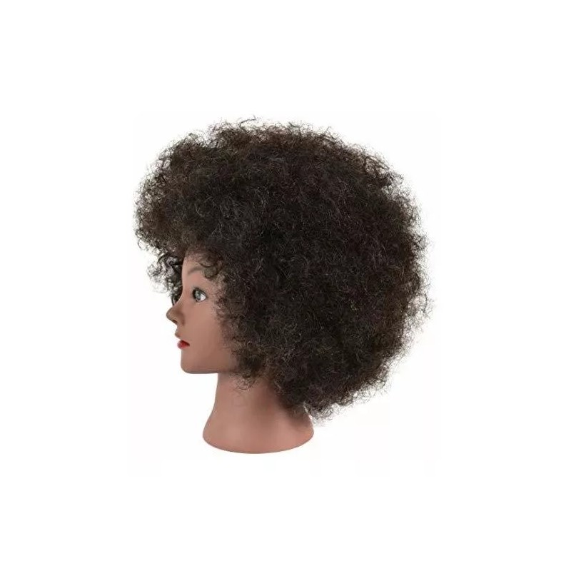 FUAI Maniqui Cabeza Cabello Natural Negro 22 Cm Fuai